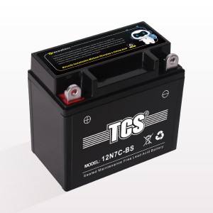 TCS Motorcycle battery sealed maintenance free  12N7C-BS