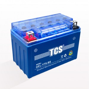 TCS Gel battery for motorcycle sealed maintenance free YT9-BS