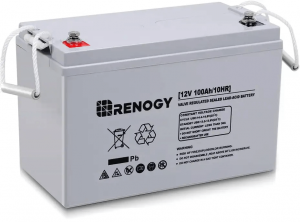 Renogy Deep Cycle AGM-batteri 12 Volt 100Ah