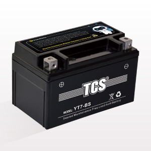 Motorcycle battery sealed maintenance free TCS YT7-BS